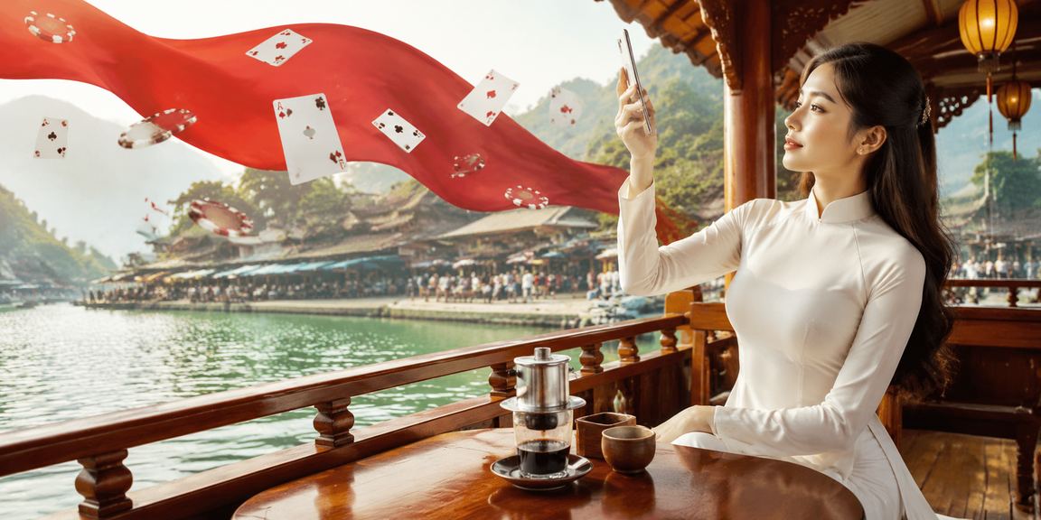 Người dùng Sa Pa trong trang phục truyền thống chơi game và tải ứng dụng di động